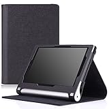 MoKo Lenovo Yoga Tablet 2 8 Case - Folio Cover Case for Yoga Tablet 2 8-inch 2014 Version, BLACK ( With Smart Cover Auto Sleep / Wake )