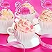 40 Pieces Pink Flamingo Cupcake Toppers Luau Food Cocktail Picks Tropical Toothpicks Hawaii Cake Decorations for Summer Beach Birthday Party Favors Supplies (Flamingo)