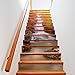 JHYS 3D DIY Staircase stickers Removable Waterproof Creative Sunshine Waterfall Landscape Staircase Murals (39.3