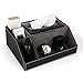 Amzdeal PU Leather Tissue Box Holder Multi-functional Home Office Desk Organizer Storage Box (Black)