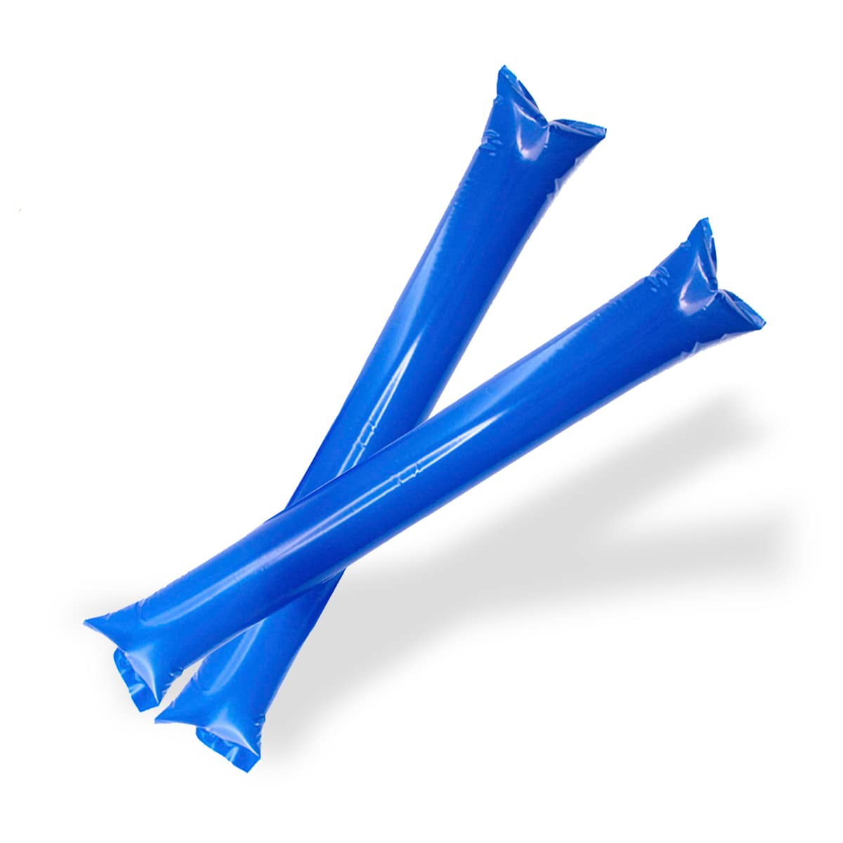 FUN FAN LINE - Pack 10 Reusable Inflatable Clapping Sticks | Loud Thunder Sticks for Parties Football and Events | Sports and Celebrations Party Favors | Bam Bam Noisemakers (Blue)