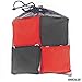 All Weather Cornhole Bags - Made with Corn-Shaped Synthetic Corn for Real Feel - Set of 8 Bean Bags for Cornhole Game - 4 Red & 4 Black
