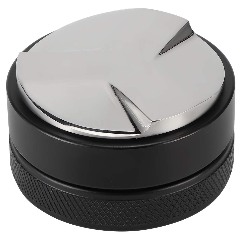 58mm Coffee Tamper, Coffee Distributor Coffee Leveler Tools, Espresso Distribution Tool and Tamper, Coffee Espresso Press Making Accessory for Home Shop, Professional Espresso Hand Tampers, Black