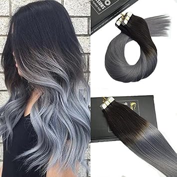 Amazon Com Sunny 24inch Double Sided Tape In Hair Ombre Glue In