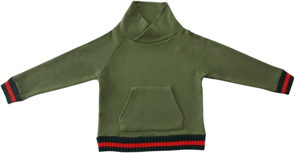 Lunares en Mayo Boy's Gucci Raya Sports Hoodie, Green (Khaki), 14 Years