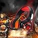BlueFire Stereo Gaming Headset for Playstation 4 PS4, Over-Ear Headphones with Mic and LED Lights for Xbox One, PC, Laptop (Red)thumb 1
