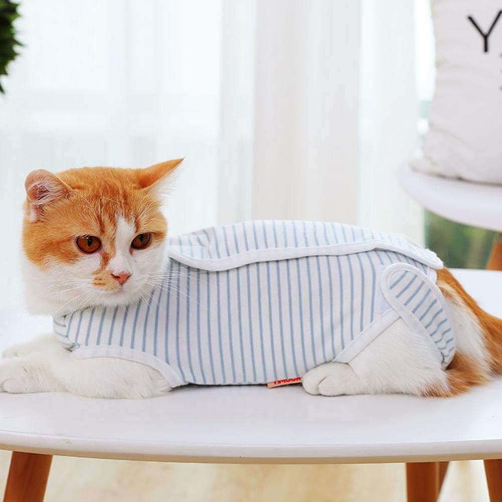 hinffinity Cat Professional Surgical Recovery Suit for Abdominal Wounds Skin Diseases, After Surgery Wear, Home Indoor Pets Clothing