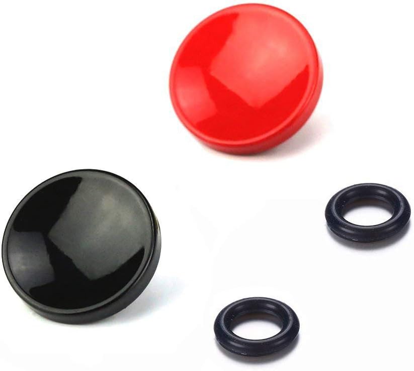 LXH 2 PACK Red+Black Concave Soft Metal Shutter Release Camera Button Brass Compatible With Fujifilm X-T2 X100F X-T20 X-PRO2/1 X10 X20 X30 X100 X100T X100S X-E1 X-E2 X-E2S X-T10 STX-2