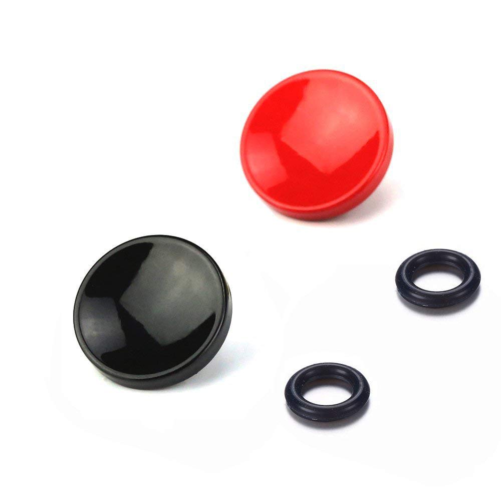 LXH 2 PACK Red+Black Concave Soft Metal Shutter Release Camera Button Brass Compatible With Fujifilm X-T2 X100F X-T20 X-PRO2/1 X10 X20 X30 X100 X100T X100S X-E1 X-E2 X-E2S X-T10 STX-2