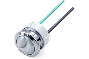 Lychee Light Dual Flushing Toilet Push Button Spare Parts,Top Toilet Button Replacement Compatible with Geberit & Kohler Part, Satin Chrome Toilet Parts with 1.5inch(38mm) Hole in the Toilet Tank Lid