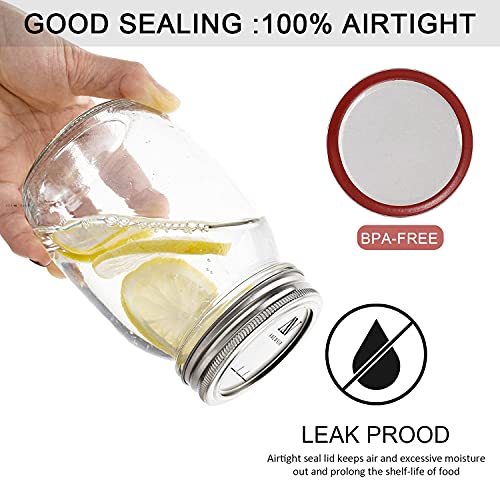 Mason Jars Variety Pack (Set of 14), Regular Mouth Jars with Lids and