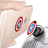 Universal Magnetic Car Mount - For any Phone, GPS or Light Tablet | Stylish Black Chrome One-Hand & One-Sec Dash Holder, +100 to Safeness & Comfort