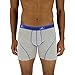 adidas Men's Athletic Stretch Boxer Brief Underwear (2-Pack), Heather Grey/Bold Blue Bold Blue/Black, LARGE
