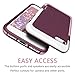 iPhone 7 Case, LoHi iPhone 7 Cover 3 Color Shockproof Case with Card Slot - Wine Red