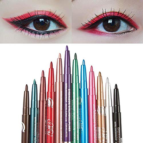 VICCKI 12Pcs/Set Eye Shadow Highlight Contour Stick Beauty Makeup Face Powder Cream Shi - Thumbnail 3