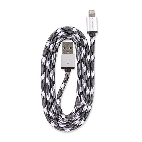 UPC 819124010174, 360 Electrical 360400 QuickCharge Lightning to USB Braided Charging Cable, 3&#39;/0.9m, Black