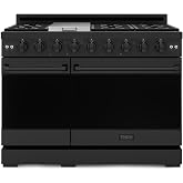 Gordon Ramsay by THOR Kitchen 48 Inch Professional Gas Range with Double Oven in Black