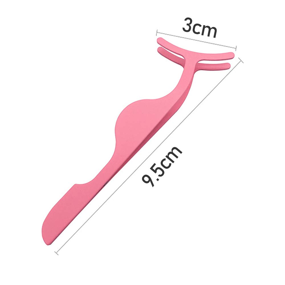 False Eyelashes Applicator/Remover Tool, Tweezers Clip Nipper Eyelash Extension False Lashes Beauty Cosmetic Tool (Pink)