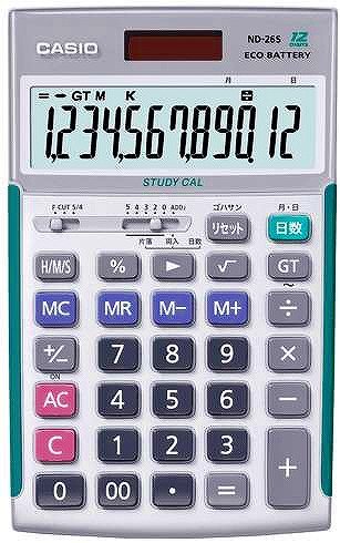 CASIO製 ＮＤ-２６Ｓ　プロ用実務電卓（ソフトケース付）　（日本電卓技能検定協会推奨電卓、簿記検定推奨品）商品画像