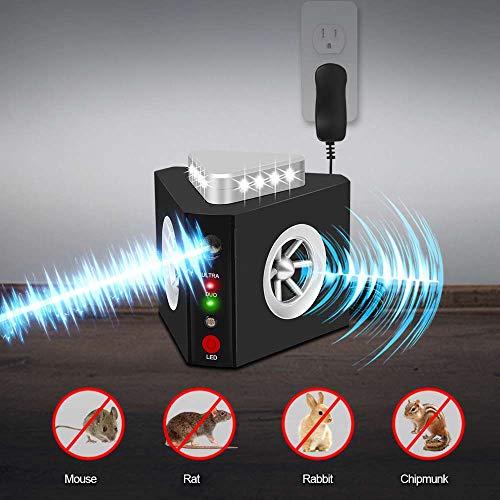 Angveirt Plugin Mice Repellent Ultrasonic Rodent Repeller Rat