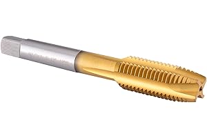 Burkit M12 X 1.5 Spiral Point Tap, HSS Titanium coating Spiral Point Plug Threading Tap M12 x 1.5