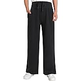 Weintee Women's Cotton Wide Leg Sweatpants High Waisted