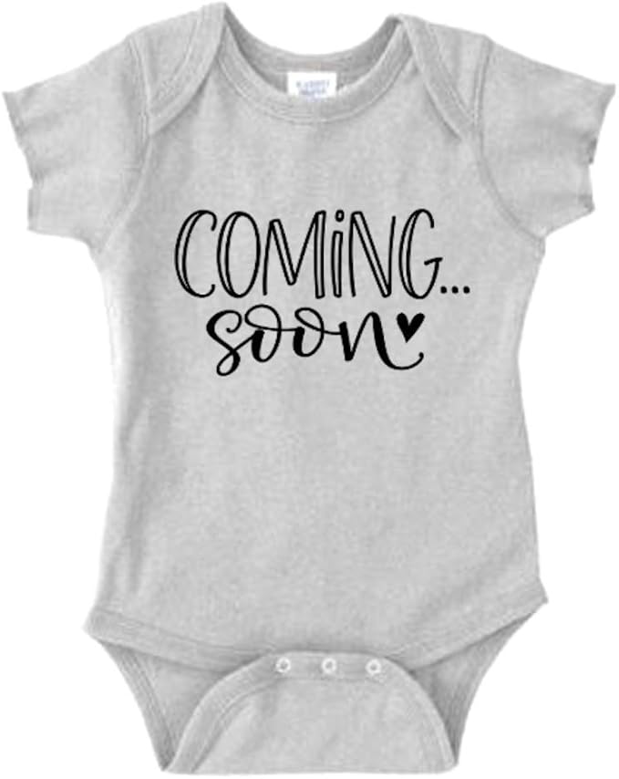 Pregnancy Announcement Onesie Size 03 Months Coming Soon Baby
