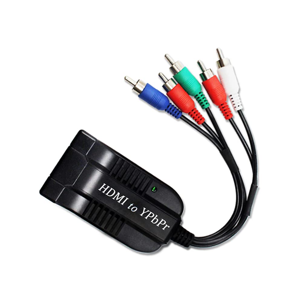 Jerilla HDMI to Component YPBPR Converter Video Audio Adapter Cable 5RCA RGB 1080P HDMI Input to YPbPr R/L Audio Output for TV STB VHS VCR PS2 DVD Players