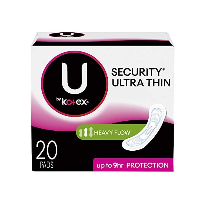 Kotex Security Ultra Thin Pads Long 20 Each (Pack of 4)