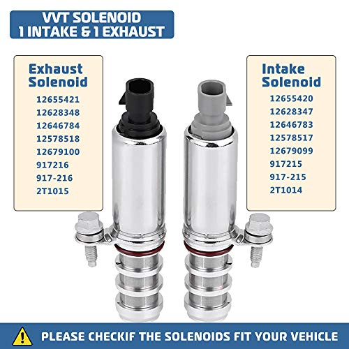 Intake & Exhaust Camshaft Position Actuator Solenoid Valve Control Kit For Chevy Cobalt, HHR, Malibu, Equinox, GMC Terrain, Pontiac G6 & more GM Vehicles 2.0L 2.2L 2.4L Replaces # 12655421, 12655420 - Thumbnail 3