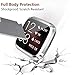 Seltureone(3 Pack Screen Protector Case Compatible for Fitbit Versa 2, Full Body Cover Scratch Resistant Shock Absorbing Ultra Slim Protective for Fitbit Versa 2 Cases (Clear,Black,Silver)