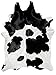A-STAR(TM) Western Cowhide Rug - Cow Hides Area Rug 5 x 4 (Black And white )