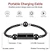 SIKOYA USB Charger Cable Bracelet USB Charging Cable Durable Leather Braided Portable Charger Cord Cable for iPhone iPad