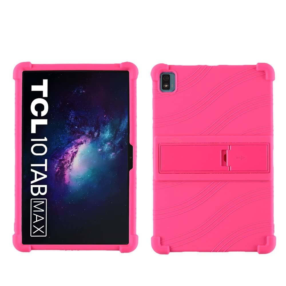 LEHEE Case for TCL 10 Tab Max 4G 10.36", Adjustable Soft Silicone Kids Friendly Protective Cover for TCL 10 Tab Max 4G (10.36"), Rose