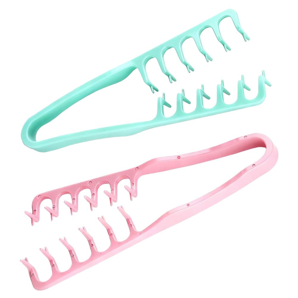 Photo 1 of 2 Packs Texture Comb - Wide & Fine-Tooth Volumizing Hair Styling Tool, Anti-Frizz Fluffy Hairbrush for Men & Women, Suitable for All Hair Types(Pink + Green)