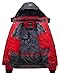 Wantdo Men's Waterproof Mountain Jacket Fleece Windproof Ski Jacket US M  Red M