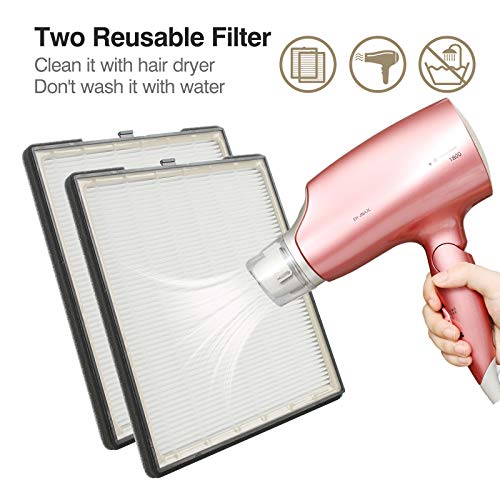 INMAKER Nail Dust Collector Machine 60W with 2 Reusable Filters, Vacuum