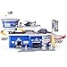 SIMREX Assembling Rail Cars, Police Station Parking Garage Playset Assembling Racing Tracks Toys Models Vehicle Playsets Kids