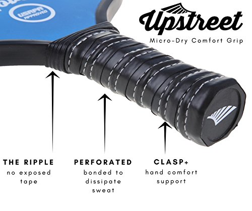 Upstreet USAPA Approved Graphite Pickleball Paddle - Polymer Honeycomb Composite Core - Paddles Include Racket Cover