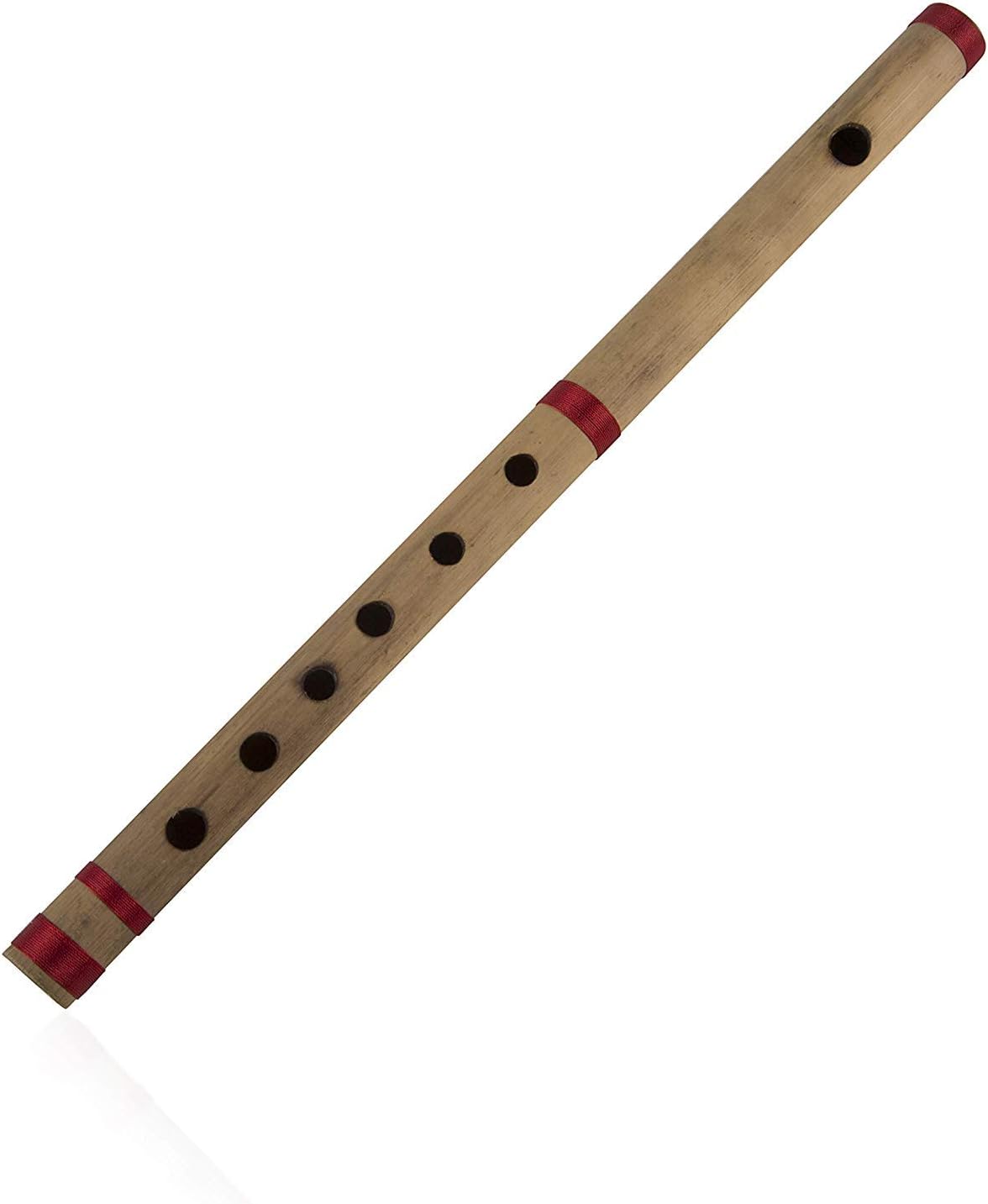 Unique Birthday Gift Ideas 14 Inch Authentic Indian Wooden Bamboo Flute in 'B' Key Fipple Woodwind Musical Instrument Recorder Traditional Bansuri Hand Crafted Novelty Gifts Him Her Kids
