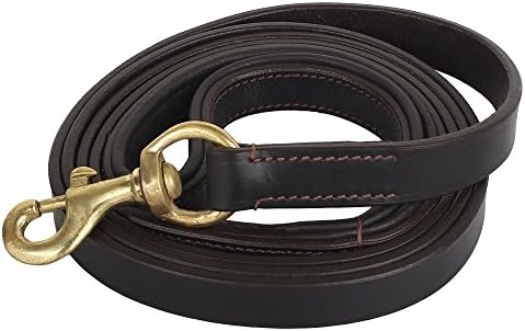 Rustic Town Leather Dog Leash 6 ft - Gentle Leader Leash for Small, Medium & Large Dogs - Miltary Grade Lead for Training & Walking