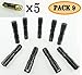 ECAREE FLF900001BK 3 W LED Flashlight Set, Water Resistance, Household Lighting, Outdoor Activities, Gift - Pack of 9 (with 5AA Batteries), Black