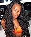 Vvan Glueless Loose Curly Lace Front Wigs Long Black Natural Wave Wigs High Temperature Fiber Synthetic Wigs for Black Women with Baby Hair 24