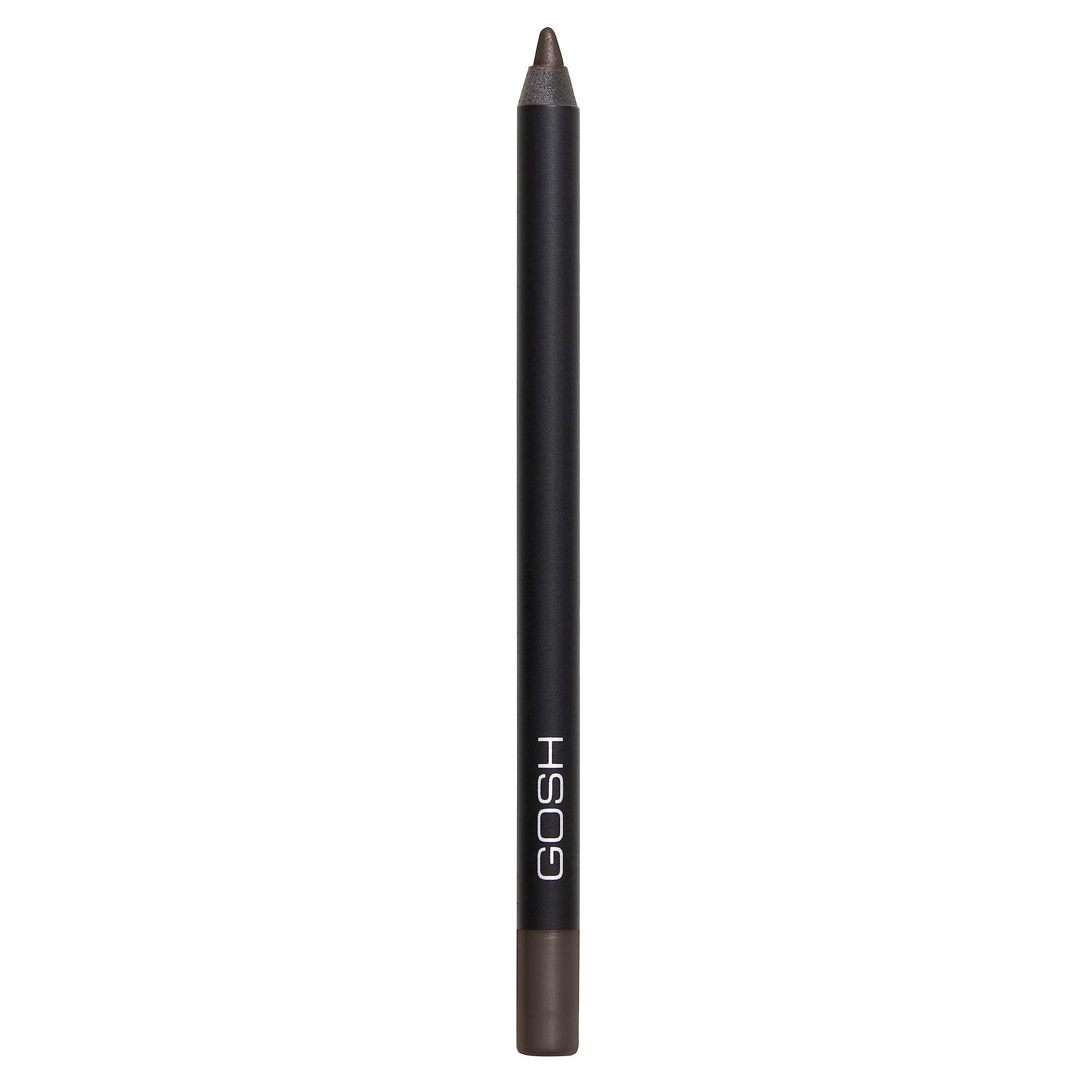GOSH Eyeliner "Velvet Touch" I Waterproof Eyeliner & Kajal I Soft & Creamy Eye Pencil I Highly Pigmented & Longlasting I Vitamin E & Jojoba Oil I Vegan & Perfume-free I 017 Rebellious Brown
