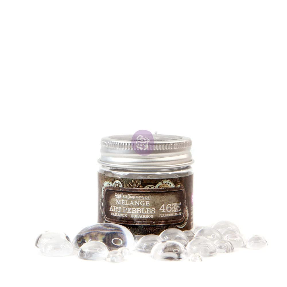 Prima Marketing Finnabair Art Ingredients Melange Art Pebbles 4-Assorted Sizes, Other, Multicoloured