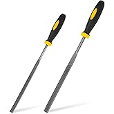 Xioysnil 2PCS Fret End Dressing File - Guitar Fret File for Luthiers & DIY, Professional Rounding Shaping Deburring Tool to F