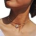 LittleB Simple beads choker Opal pendant double layered Necklace for women and girls.