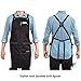 GIDABRAND Professional Chef Apron for Men Women | Durable Cotton for BBQ Grilling and Cooking | With Pockets and Quick Release Buckle (Black Cotton)