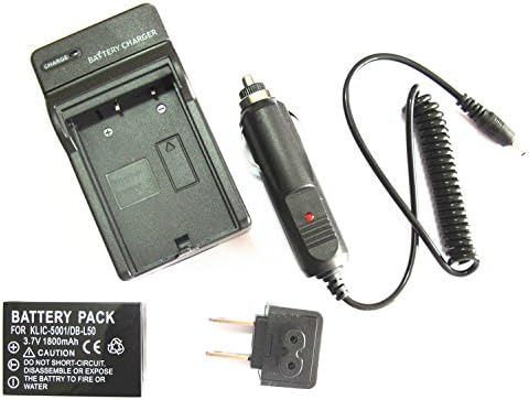JIOOYEE Battery + Charger For Sanyo Xacti VPC-FH1 VPC-FH1BK VPC-WH1 VPC-WH1BL Camcorder