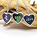4 Mood Necklaces for Girls - Color Changing Mood Locket Necklaces with Glitter Heart Locket Pendants - Unicorn, BFF, Love and Heart Glitter Pendants - Cute Mood Jewelry - Stocking Stuffers for Girls